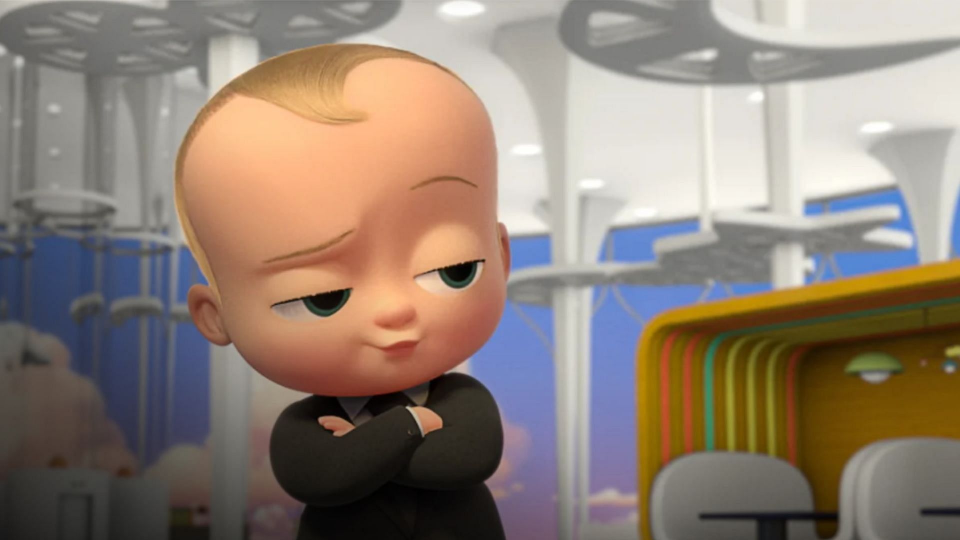Ted Templeton returns as Boss Baby, teaming up with Tina to protect babies’ place in the world (Image via Netflix)